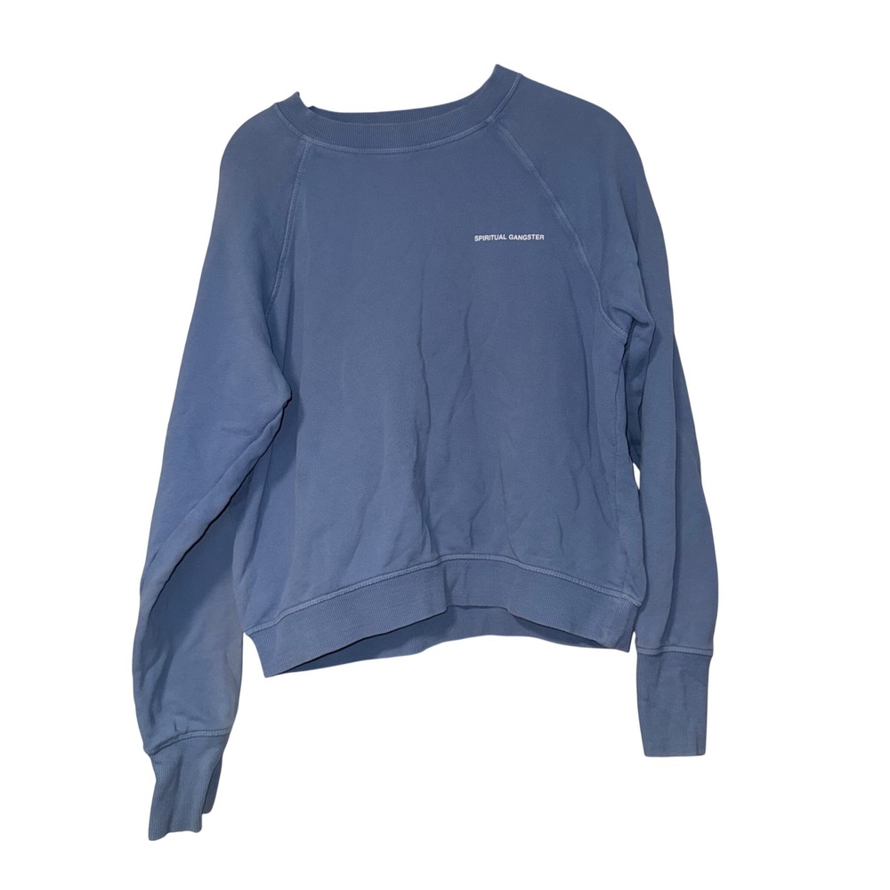 Spiritual Gangster Dusty Blue Pullover Crewneck Sweatshirt